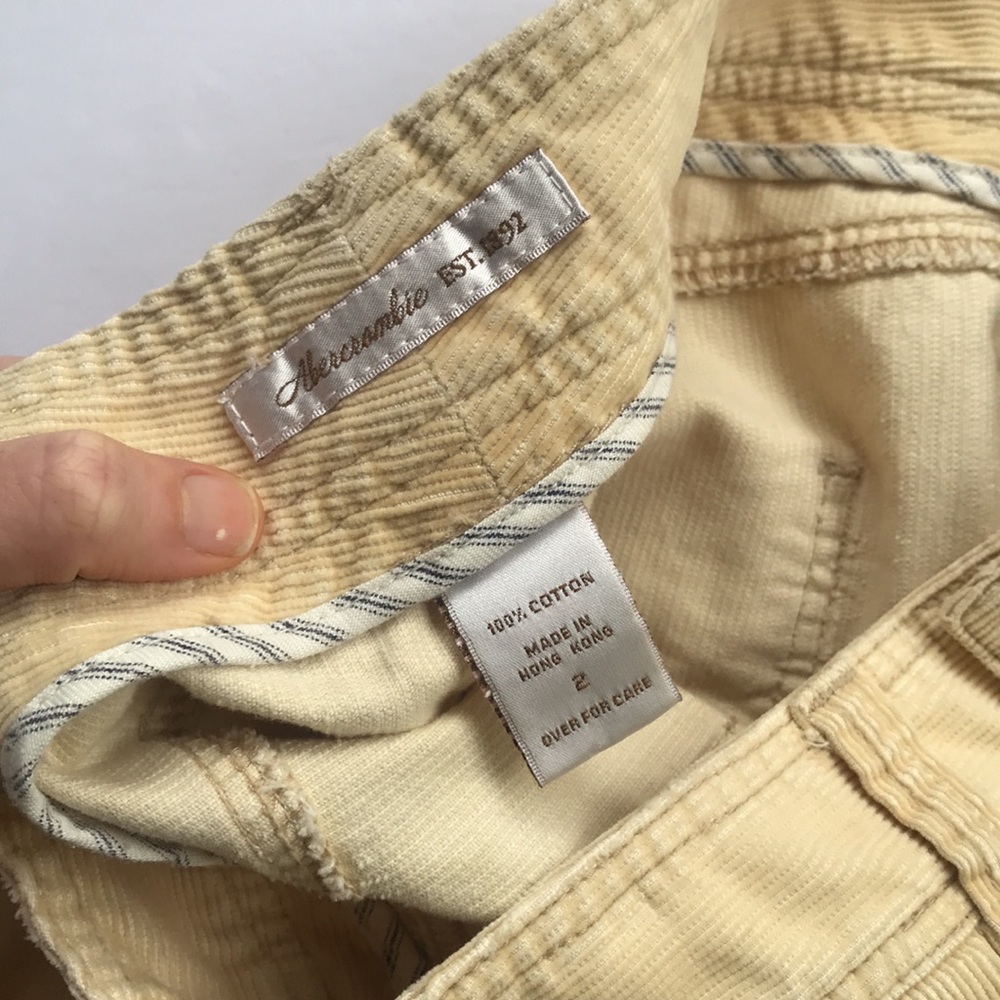 Vintage Abercrombie Fitch Y2k Corduroy Schoolgirl Academia Clueless Mini Skirt 2 - Picture 15 of 15